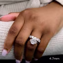 Hand Selected 5.75 Carat Round Man Made Diamonds set in Platinum 5.75ctw Round Diamond Prong Set Eternity Band in Platinum (Main View)