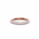 Hand Selected 0.8 ct Round Lab Diamonds Three Sided Pavé Eternity Band in 14k Rose Gold (Main View)