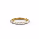 14 Karat Yellow Gold Three Sided Pavé Eternity Band featuring High Quality 0.8 ctw Round Lab Grown Diamonds (Main View)