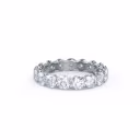 18k White Gold Prong Set Eternity Band featuring 3.0 ct Round Brilliant Synthetic Diamonds (Main View)