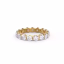 14 Karat Yellow Gold Round Diamond Prong Set Eternity Band featuring 3.0 Carat Round Lab Diamonds (Main View)