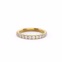 Hand Selected 0.75 ct Round Brilliant Lab Grown Diamonds U Pavé Three Quarter Band in 14k Yellow Gold (Main View)