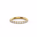 0.5 Carat Round Diamonds set in Yellow Gold French Pavé Diamond Half Band (Main View)
