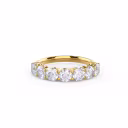 1.75 Carat Round Lab Diamonds set in 18k Yellow Gold Round Diamond Prong Set Seven Stone Band (Main View)