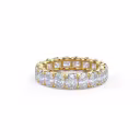 3.8 ctw Lab Diamonds Oval Diamond French U Eternity Band in 14k Yellow Gold (Main View)