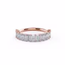 2.5 ct Diamonds Emerald Half Band in 14k Rose Gold (Main View)