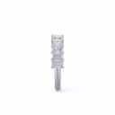 2.5 Carat Lab Diamonds Emerald Half Band in 18k White Gold (Side View)