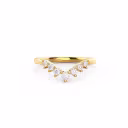 14 Karat Yellow Gold Nesting Half Band featuring Hand Selected 0.45 ct Round Diamonds (Main View)
