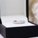 18kt White Gold Three Sided Pavé Eternity Band in 18k White Gold 0.8ctw featuring 0.8 Carat Round Brilliant Lab Diamonds (Main View)