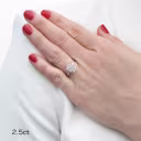 2.5 ct Lab Diamonds set in Platinum Radiant and Baguette Diamond Engagement Ring (Main View)