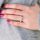 18k White Gold Mary Three Quarter Band featuring 2.5 ct Lab Created Diamonds (Main View)