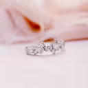 18k White Gold Mary Three Quarter Band in 18k White Gold 2.5ctw featuring 2.5 ct Lab Diamonds (Main View)