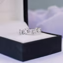 18 Karat White Gold Mary Three Quarter Band in 18k White Gold 2.5ctw featuring High Quality 2.5 Carat Lab Diamonds (Main View)