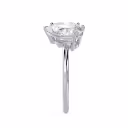 Man Made Diamonds set in White Gold Toi et Moi Ring (Side View)
