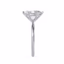Diamonds Oval Six Prong Solitaire Diamond Engagement Ring in White Gold (Side View)