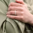 Rose Gold 3.8ctw Oval Diamond French U Eternity Band in 14k Rose Gold featuring Hand Selected 3.8 Carat Lab Diamonds (Main View)