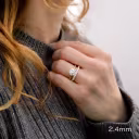 Hand Selected 1.0 Carat Round Diamonds set in 14 Karat Yellow Gold French U Three Quarter Band (Main View)