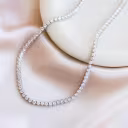 Exceptional Quality 14.0 ctw Round Lab Diamonds 14ctw Lab Diamond Tennis Necklace in 18k White Gold in White Gold (Main View)