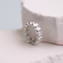 Exceptional Quality 7.5 ct Diamonds 7.5ctw Oval Diamond French U Eternity Band in Platinum in Platinum (Main View)