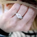 High Quality 2.5 Carat Diamonds set in Platinum Emerald Three Stone Pavé Setting (Main View)