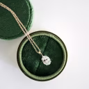 Yellow Gold 1ctw Oval Diamond Classic Solitaire Pendant in 14k Yellow Gold featuring Exceptional Quality 1.0 ct Lab Diamonds (Main View)