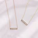 Bar Pendant featuring Exceptional Quality Round Brilliant Lab Diamonds (Main View)