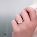 2.5 Carat Lab Diamonds Emerald and Baguette Setting in Platinum (Main View)