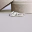 Platinum Emerald Three Stone Setting featuring 1.75 ctw Lab Diamonds (Main View)