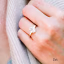2.0 Carat Lab Created Diamonds Oval and Baguette Setting in Yellow Gold (Main View)
