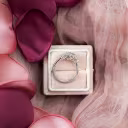 1.75 Carat Diamonds set in Platinum Oval and Pear Setting (Profile View)