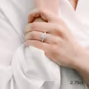 2.75 Carat Lab Diamonds Round and Baguette Diamond Engagement Ring in Platinum (Main View)