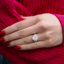 Platinum Cushion and Trapezoid Setting featuring 3.0 ct Lab Diamonds (Main View)