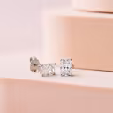Platinum 2ctw Radiant Diamond Stud Earrings in Platinum featuring Exceptional Quality 2.0 Carat Lab Grown Diamonds (Main View)