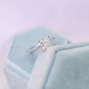 Hand Selected 2.0 ctw Lab Grown Diamonds set in Platinum Princess Classic Four Prong Pavé Diamond Engagement Ring (Main View)