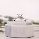 Platinum Infinity Twist Setting featuring 2.0 Carat Lab Created Diamonds (Profile View)