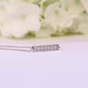 0.21 Carat Round Synthetic Diamonds Bar Bracelet in 14 Karat White Gold (Main View)