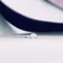 0.35 ct Lab Diamonds set in 14k White Gold 0.35ctw Oval Diamond Classic Solitaire Pendant in 14k White Gold (Main View)