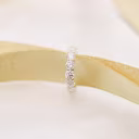Exceptional Quality 4.0 ctw Round Lab Diamonds 4ctw Round Diamond Prong Set Eternity Band in 14k Yellow Gold in 14k Yellow Gold (Side View)