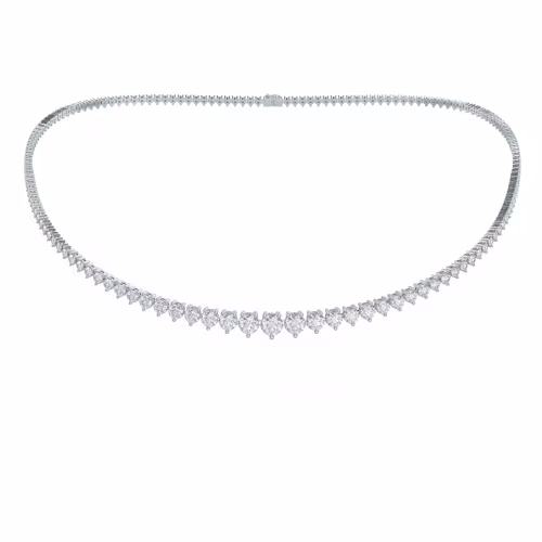 Riviera Choker in 18k White Gold 10ctw