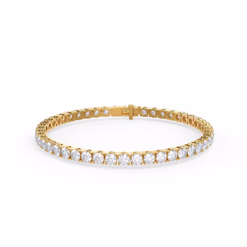 Four Prong Tennis Bracelet in 14k Yellow Gold 8ctw