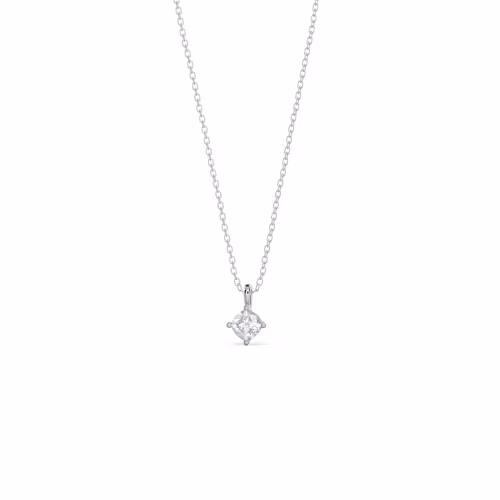 Classic Cushion Pendant in 14k White Gold 1.5ctw