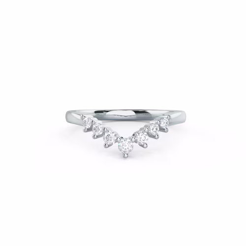 18kt White Gold Nesting Half Band featuring Exceptional Quality 0.45 Carat Round Brilliant Lab Created Diamonds (Main View)