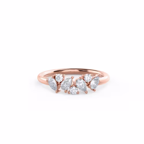 0.5 Carat Diamonds set in 14k Rose Gold Theresa Seven Stone (Main View)