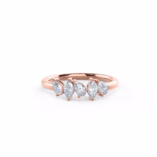 Hand Selected 0.5 ct Diamonds Lauren Five Stone in 14 Karat Rose Gold (Main View)