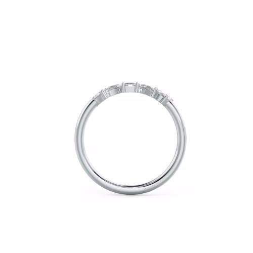 0.65 ct Lab Diamonds set in 18k White Gold Cassidy Five Stone (Profile View)
