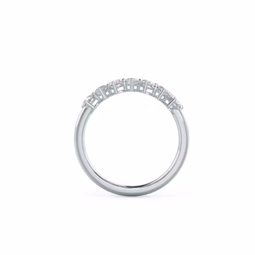 0.7 ct Man Made Diamonds set in 18k White Gold Lauren Seven Stone (Profile View)