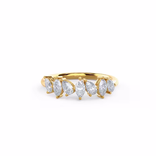 Hand Selected 0.7 Carat Lab Diamonds Lauren Seven Stone in 14 Karat Yellow Gold (Main View)