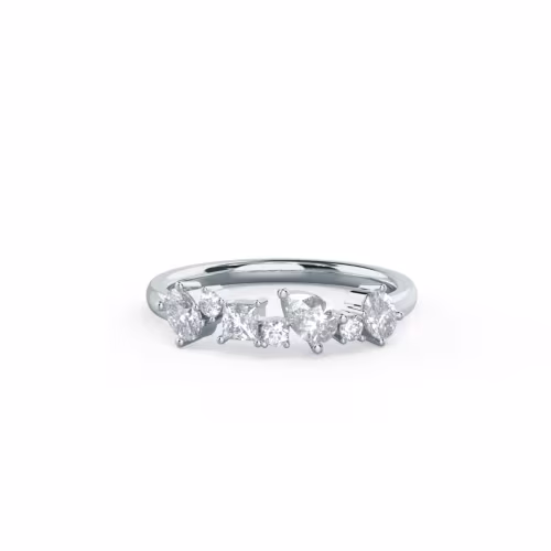 White Gold Kelsey Seven Stone featuring 0.7 Carat Lab Diamonds (Main View)