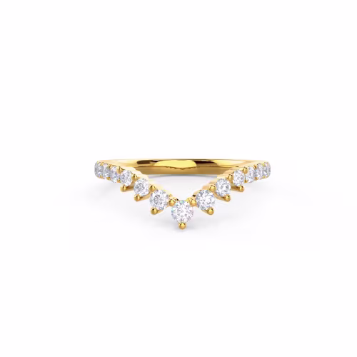Hand Selected 0.85 Carat Round Brilliant Diamonds Nesting Eternity Band in 14kt Yellow Gold (Main View)
