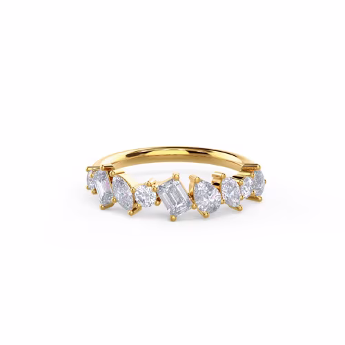 14 Karat Yellow Gold Fiona Half Band featuring 1.25 ctw Lab Diamonds (Main View)